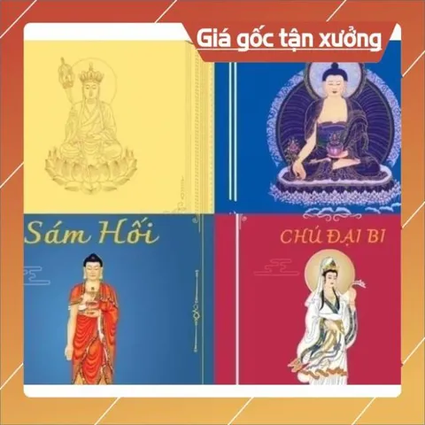 Combo 4 quyển VỞ CHÉP  kinh chữ in nét mờ_Địa tạng bổn nguyện+Kinh dược sư+Kinh Sám hối+Chú đại bi