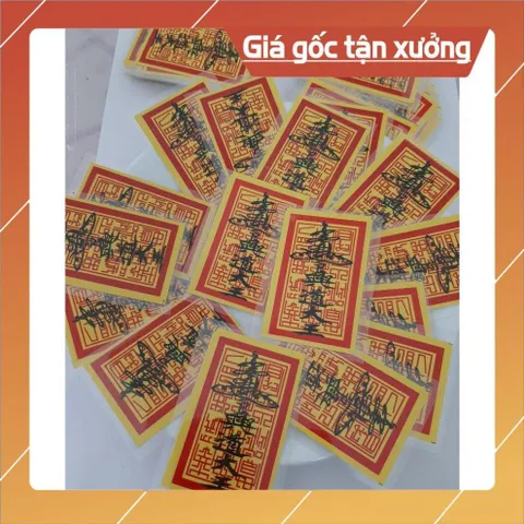 Ấn trần triều - Combo 20/50/100 thẻ ấn vàng bình an, may mắn - ấn nhà trần ép plastic bền đẹp giá sĩ 840849