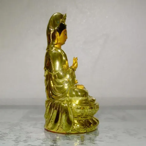 Tượng ngài Quan Thế Âm Bồ Tát ngồi cao 15cm-Nhiều mẫu NHIỀU MÀU 840860