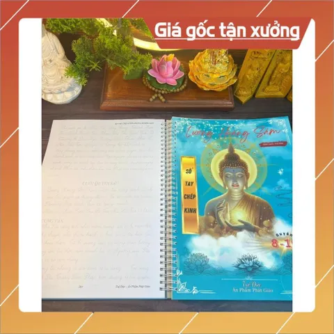TRỌN BỘ 3 VỞ CHÉP KINH Lương Hoàng Sám in mờ - TẶNG 10 VIẾT 840867