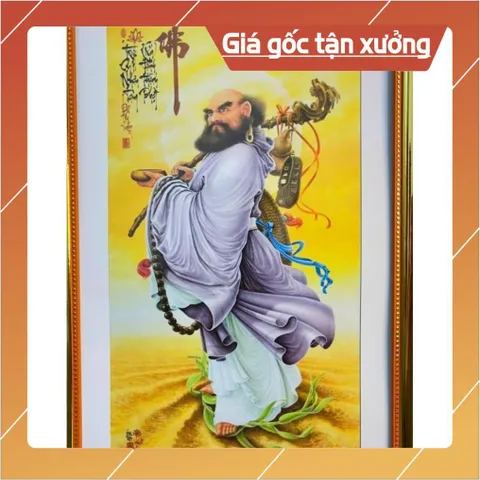 KHUNG Tranh TỔ SƯ ĐẠT MA (size 25cmx 35cm 840876