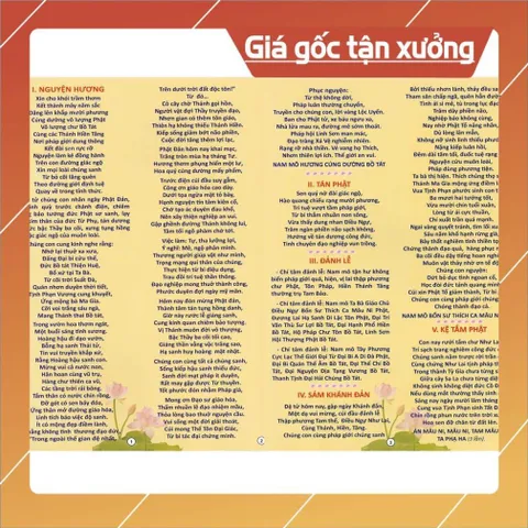 10 Tờ Nghi Thức Lễ Kính Mừng Phật Đản- Khổ A4. A3 Ép 2 Mặt DƯƠNG KHOA SHOP 840877