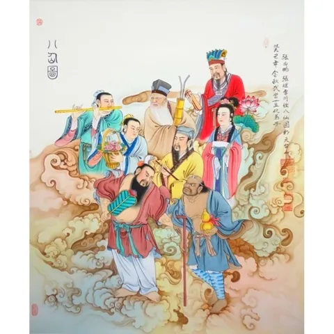 Khung  Tranh BÁT TIÊN treo tường hoặc thờ cúng 25cm x 35cm 840883