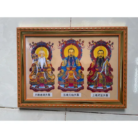 KHUNG TRANH THỜ CÚNG TRẠNG TRÌNH NGUYỄN BỈNH KHIÊM, CHA NGỌC HOÀNG THƯỢNG ĐẾ, CHA TRƯƠNG BỬU DIỆP NHIỀU SIZE ĐẸP 840900