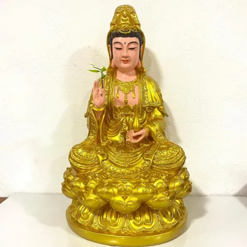 TƯỢNG Tây Phương Tam Thánh Ngồi 50cm Vàng COMPOSITE 840890