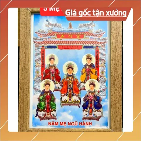 Tranh 5 MẸ NGŨ HÀNH size 25cmx  35cm 840913