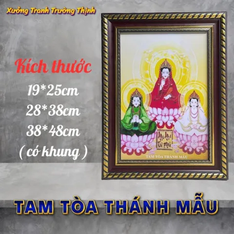 Khung Tranh TAM TÒA THÁNH MẪU - có khung  có hoả tốc 3 CỠ 840914