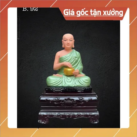 TÔN TƯỢNG THÁNH TĂNG SIVALY KÈM ĐẾ CAO CẤP NGỒI 20CM COMPOSITE 840952