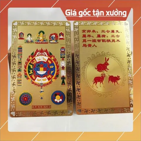 Kim bài mạ vàng  tam hợp quý nhân 2026 -  tam tai 2026  bỏ ví, trang trí điện thoại , làm quà tặng 840984