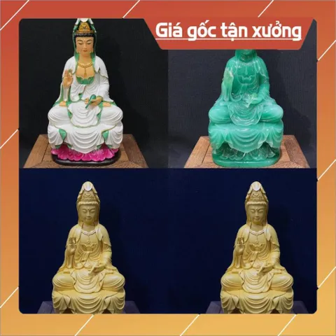 Tượng ngài Quan Thế Âm Bồ Tát ngồi tòa cao 18cm-Nhiều mẫu 841002