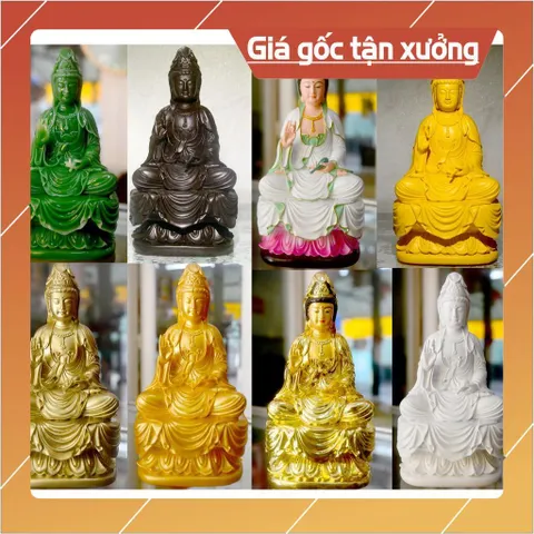 Tượng ngài Quan Thế Âm Bồ Tát ngồi tòa cao 18cm-Nhiều mẫu 841002