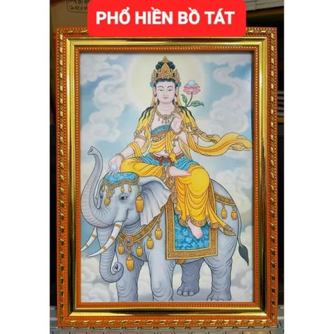 Khung  Tranh PHỔ HIỀN BỒ TÁT treo tường hoặc thờ cúng 840995