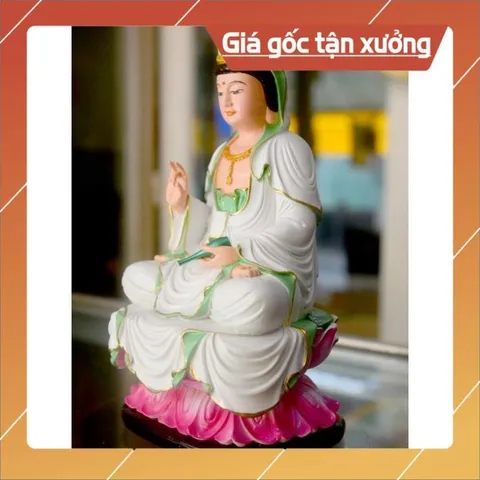 Tượng ngài Quan Thế Âm Bồ Tát ngồi tòa cao 18cm-Nhiều mẫu 841002
