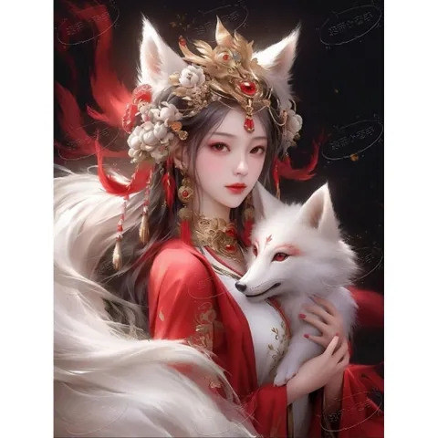 Khung  Tranh HỒ TIÊN - HỒ LY Tiên treo tường hoặc thờ cúng 841000