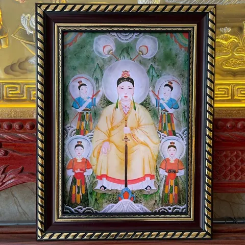 Khung Tranh CHẦU TÁM BÁT NÀN - có khung (KT 19*25cm,28*38cm,38*48cm)  có hoả tốc 3 CỠ 841024