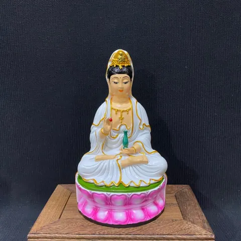 Tượng Quan Âm Ngồi 15cm Nhựa Composite NHIỀU MÀU 841035