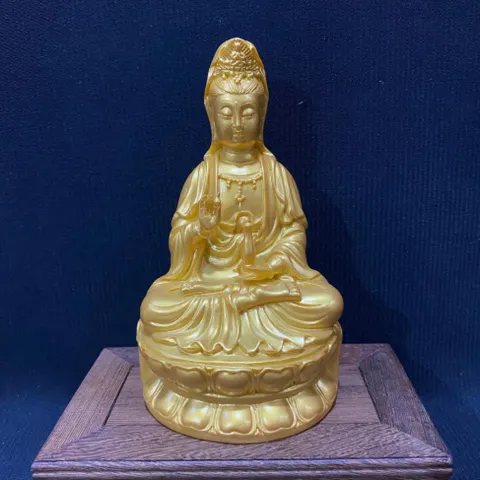 Tượng Quan Âm Ngồi 15cm Nhựa Composite NHIỀU MÀU 841035