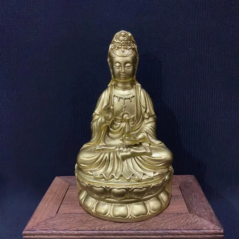 Tượng Quan Âm Ngồi 15cm Nhựa Composite NHIỀU MÀU 841035