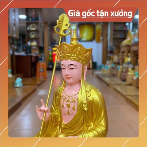 Tôn Tượng Địa Tạng Vương Bồ Tát  30cm VÀNG VẼ 841033