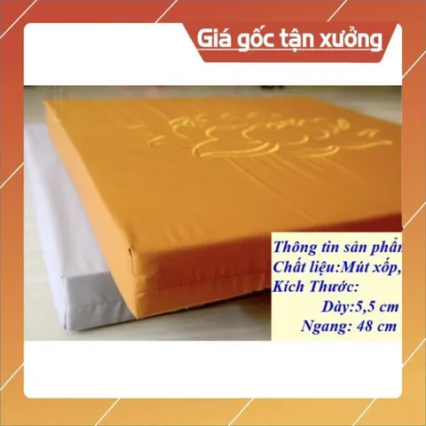 Tọa cụ vuông ngồi thiền mút tốt 48cm x 50cm dày 5.5cm cao cấp 841038