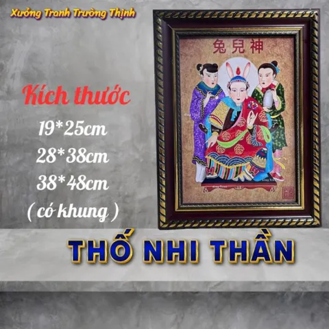 Khung Tranh THỐ NHI THẦN - có khung  có hoả tốc 3 CỠ