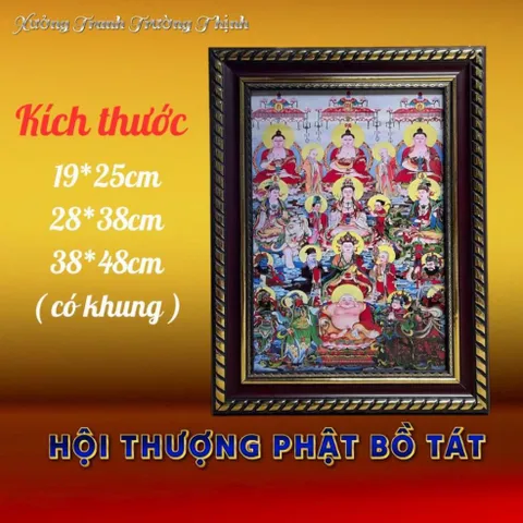 Khung Tranh HỘI THƯỢNG PHẬT BỒ TÁT - Có khung  có hoả tốc 3 CỠ 841078