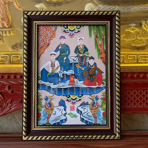 Khung Tranh Tứ Vị Mường Tiên - có khung ( KT 19*25cm,28*38cm,38*48cm)  có hoả tốc 3 CỠ 841098