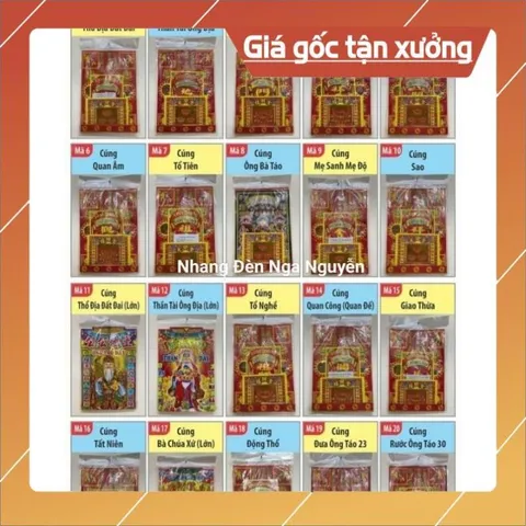 Bộ Giấy Cúng Tết lớn đẹp/Giấy cúng giao thừa, tất niên,tam tai, đất đai, thần tài,ông Táo có hoả tốc 841138