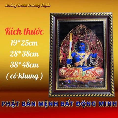 Khung Tranh PHẬT BẢN MỆNH BẤT ĐỘNG MINH - có khung  có hoả tốc 3 CỠ 841117