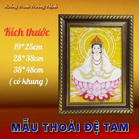 Khung Tranh MẪU THOẢI ĐỆ TAM - có khung  có hoả tốc 3 CỠ 841135
