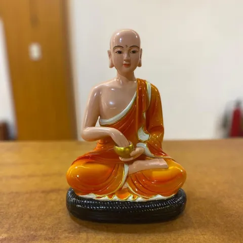 Tượng Sivali thánh tăng- màu vàng , màu cam cao 30cm mẫu đẹp composite 841148