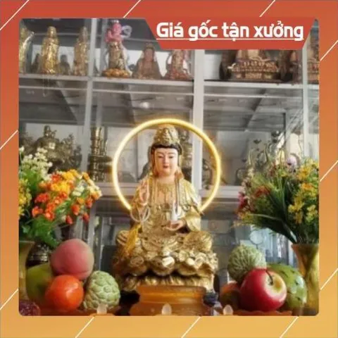 Bình Hoa Thờ Cúng Lưu Ly Vàng - 3 cỡ, hàng cao cấp cực đẹp 841154