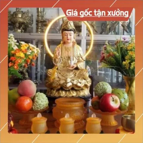 Bình Hoa Thờ Cúng Lưu Ly Vàng - 3 cỡ, hàng cao cấp cực đẹp 841154