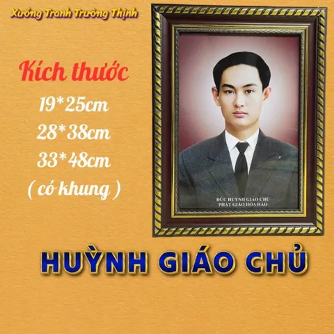 Khung Tranh ĐỨC HUỲNH GIÁO CHỦ - có khung  có hoả tốc 3 CỠ 841160