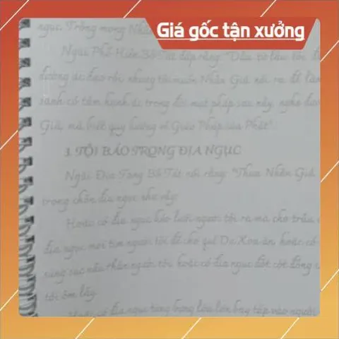 Sổ chép KINH  in mờ địa tạng khổ A4 LÒ XO 841184