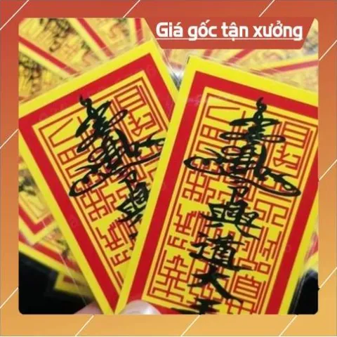 Ấn trần - combo 5 thẻ ấn vàng bình an, may mắn - ấn nhà trần ép plastic bền đẹp 841192