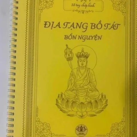 Vở chép kinh Địa Tạng in mờ bìa KHỔ A4 chữ mờ GIEO DUYÊN