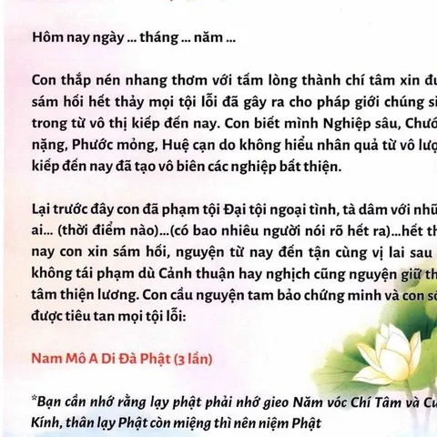 TO55 Tờ chú Sám Hối Tội Lỗi Ngoại Tình 1 mặt ép plastic siêu đẹp  2 SIZE A4 VÀ A3 ÉP PLASTICS