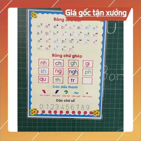 Bảng chữ cái khổ to a3 a4  ép plastic a4 -a3 841238