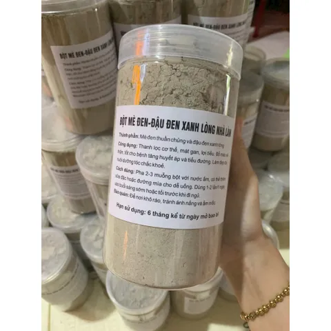 1 HỦ 500GR BỘT CHUỐI XANH + HẠT SEN + BỘT ĐẬU XANH RAU MÁ +  BỘT MÈ ĐEN NGUYÊN CHẤT NHÀ LÀM 841255