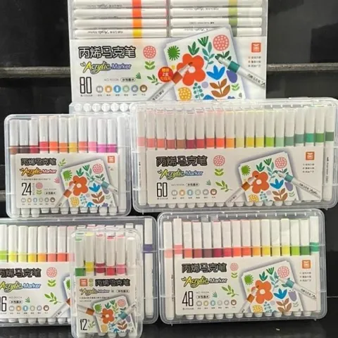 Bút màu acrylic marker 12 màu 9053A TÔ TRANH cực đẹp 841262