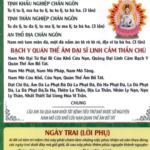 TO007 tờ Chú Đại Bi- Bạch Y Thần Chú 2 mặt ép plastic cực đẹp  2 SIZE A4 VÀ A3 ÉP PLASTICS