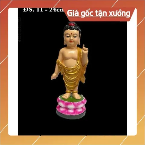 Tượng  Phật  Đản Sanh Vẻ Màu composite nhiều size 841272