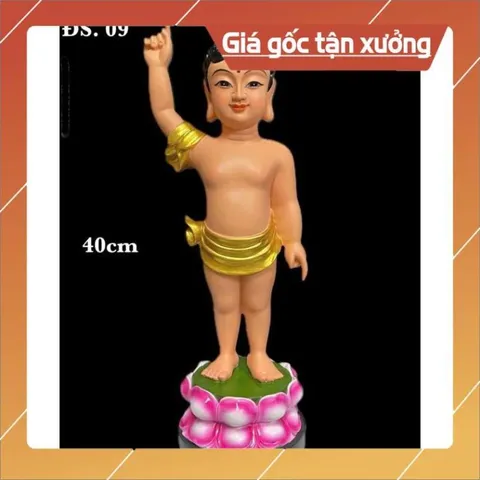 Tượng  Phật  Đản Sanh Vẻ Màu composite nhiều size 841272
