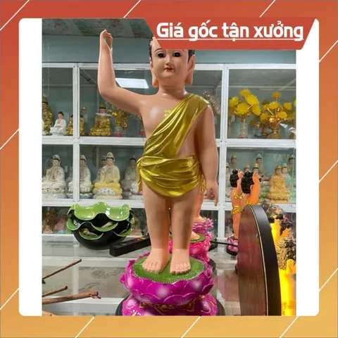 Tượng  Phật  Đản Sanh Vẻ Màu composite nhiều size 841272