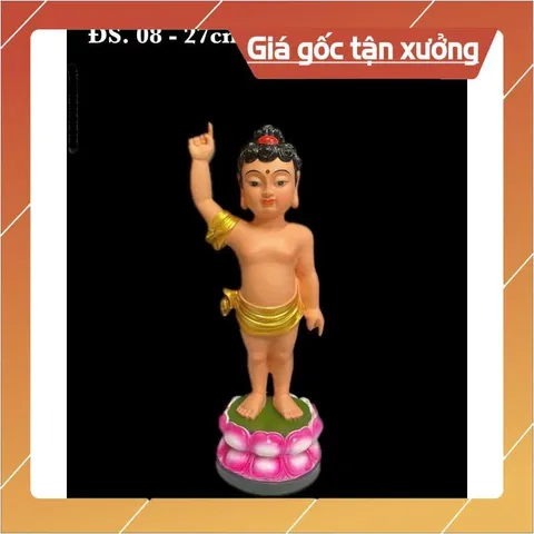 Tượng  Phật  Đản Sanh Vẻ Màu composite nhiều size 841272