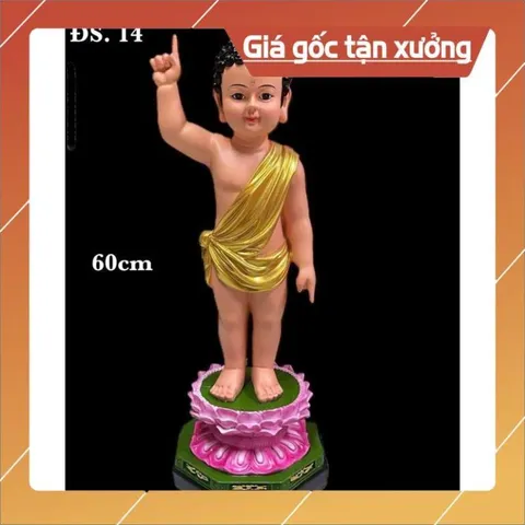 Tượng  Phật  Đản Sanh Vẻ Màu composite nhiều size 841272