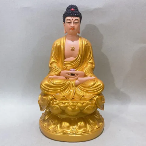 Bộ Tây Phương Tam Thánh Vàng Vẽ Ngồi 30cm Có Pháp Khí Siêu Đẹp COMPOSITE 841307