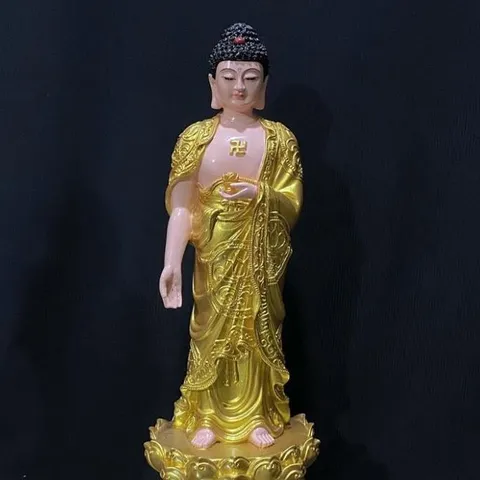 Tôn Tượng Tam Thánh Tây Phương Đứng 40cm Vàng NHỦ ĐẸP 841311