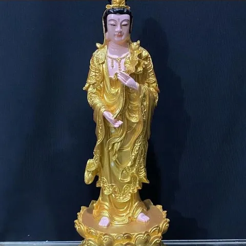 Tôn Tượng Tam Thánh Tây Phương Đứng 40cm Vàng NHỦ ĐẸP 841311